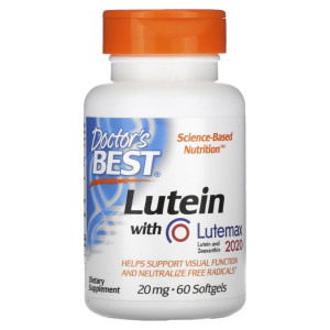 Doctor's Best, Lutein 20 мг