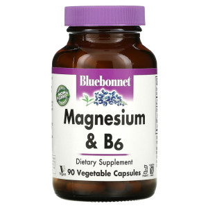 Bluebonnet, Magnesium & B6, 90 капс (90 порций)