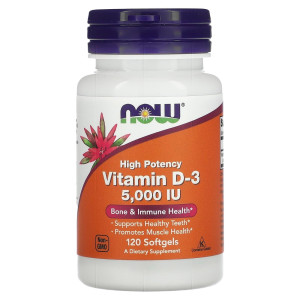 NOW, Vitamin D3 5000 МЕ