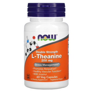 NOW, L-Theanine 200 мг