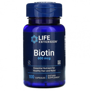 Life Extension, Biotin 600 мкг, 100 капс (100 порций)
