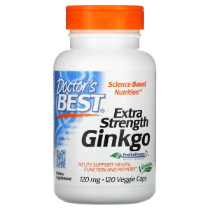 Doctor's Best, Ginkgo Biloba, 120 мг