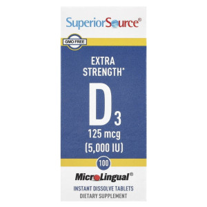Superior Source, Vitamin D3 5000, 100 табл (100 порций)