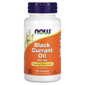 NOW, Black Currant Oil 500 мг, 100 капс (100 порций)