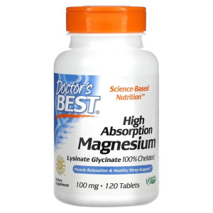 Doctor's Best, High Absorption Magnesium 100 мг