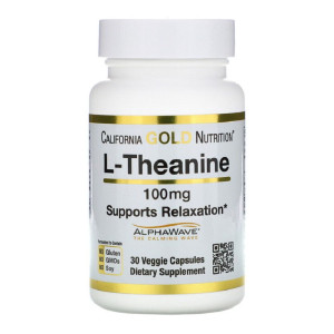 California Gold Nutrition, L-Theanine 100 мг, 30 капс (30 порций)