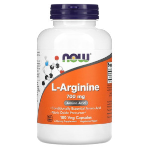 NOW, L-Arginine 700 мг, 180 капс (180 порций)
