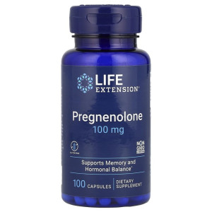 Life Extension, Pregnenolone 100 мг, 100 капс (100 порций)