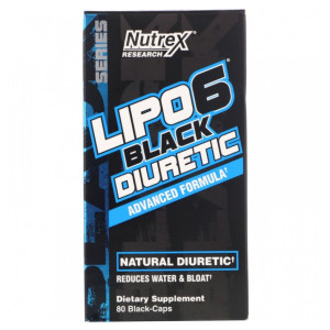 Nutrex, Lipo-6 Black Diuretic, 80 капс (20 порций)