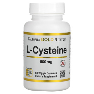 California Gold Nutrition, L-Cysteine 500 мг, 60 капс (60 порций)