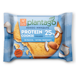 Plantago, Печенье высокобелковое Protein Cookie, 40 г