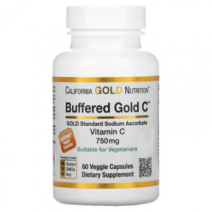 California Gold Nutrition, Buffered Gold C 750 мг, 60 капс (60 порций)