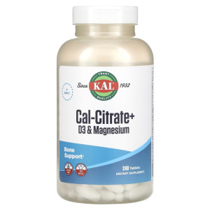 KAL, Cal-Citrate+, 240 табл (60 порций)