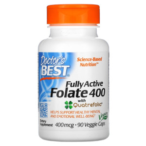 Doctor's Best, Fully Active Folate, 90 капс (90 порций)
