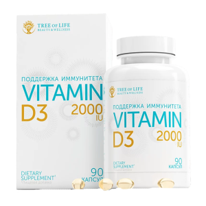 TREE OF LIFE, Vitamin D3 2000 ME, 90 капс (90 порций)