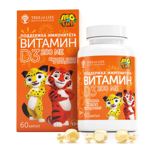 TREE OF LIFE, D3 Baby 200 МЕ, 60 ампул (60 порций)