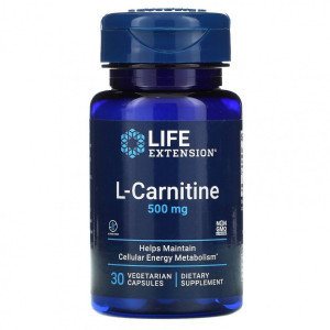 Life Extension, L-Carnitine 500 мг, 30 капс (30 порций)