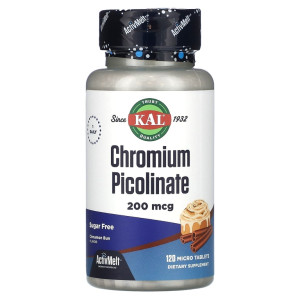 KAL, Chromium Picolinate 200 мкг, 120 табл (120 порций)