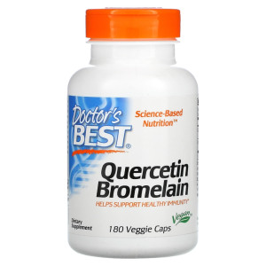 Doctor's Best, Quercetin Bromelain, 180 капс (90 порций)