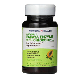American Health, Papaya Enzyme With Chlorophyll, 100 жев.табл (33 порции)