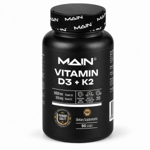 MAIN, Vitamin D3 5000 ME + K2, 90 капс (90 порций)